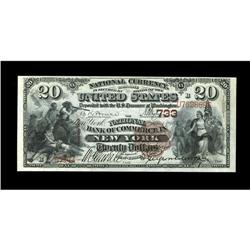 New York, NY - $20 1882 Brown Back Fr. 494 The NB of Co New York, NY