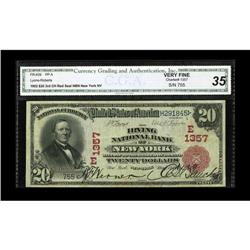 New York, NY - $20 1902 Red Seal Fr. 639 The Irving NB New York, NY