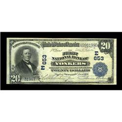Yonkers, NY - $20 1902 Plain Back Fr. 650 The First NB Yonkers, NY