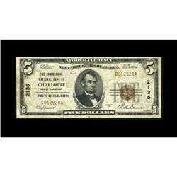 Charlotte, NC - $5 1902 Plain Back Fr. 599 The First NB Charlotte, NC