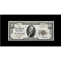 Charlotte, NC - $10 1929 Ty. 1 The Charlotte NB Ch. # 5 Charlotte, NC