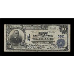 Durham, NC - $10 1902 Plain Back Fr. 626 The First NB Durham, NC