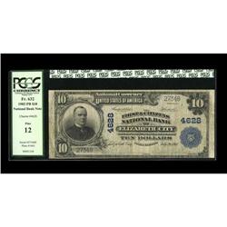 Elizabeth City, NC - $10 1902 PB The First & Citizens Elizabeth City, NC