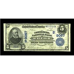 Raleigh, NC - $5 1902 Date Back Fr. 592 The Commercial Raleigh, NC