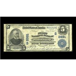 Salisbury, NC - $5 1902 Plain Back Fr. 598 The First NB Salisbury, NC