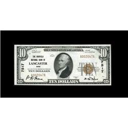 Lancaster, OH - $10 1929 Ty. 1 The Fairfield NB Ch. CU Lancaster, OH
