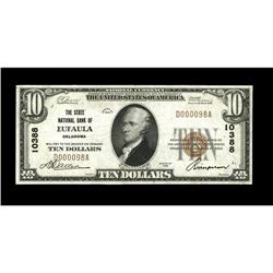 Eufaula, OK - $10 1929 Ty. 1 The State NB Ch. # 10388T Eufaula, OK