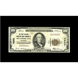 Oklahoma City, OK - $100 1929 Ty. 1 The First NB&TC Oklahoma City, OK