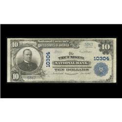 Tecumseh, OK - $10 1902 Plain Back Fr. 629 The Tecumseh Tecumseh, OK