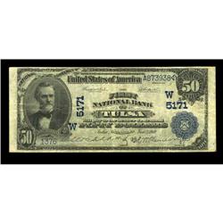 Tulsa, OK - $50 1902 Plain Back Fr. 682 The First NB C Tulsa, OK