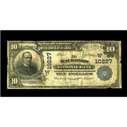 Waukomis, OK - $10 1902 Plain Back The Waukomis NB Waukomis, OK