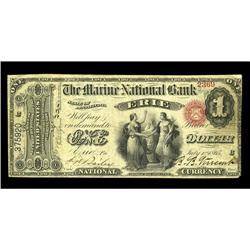 Erie, PA - $1 Original Fr. 380 The Marine NB Ch. # 870A Erie, PA