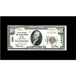 Gap, PA - $10 1929 Ty. 1 The Gap NB & TC Ch. # 2864 Gap, PA