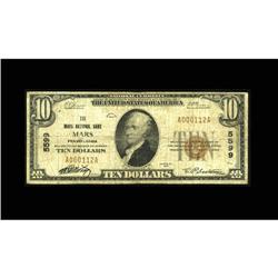 Mars, PA - $10 1929 Ty. 1 The Mars NB Ch. # 5599 Mars, PA