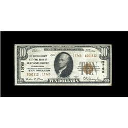 McConnellsburg, PA - $10 1929 Ty. 2 Fulton County NB McConnellsburg, PA