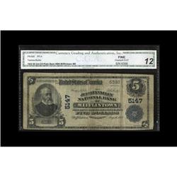 Mifflintown, PA - $5 1902 Plain Back The Juniata NB Mifflintown, PA