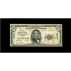 Lexington, TN - $5 1929 Ty. 2 The First NB Ch. # 12324T Lexington, TN