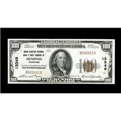 Memphis, TN - $100 1929 Ty. 1 Union Planters NB & TC Ch Memphis, TN