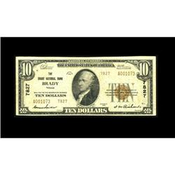 Brady, TX - $10 1929 Ty. 2 The Brady NB Ch. # 7827 Brady, TX
