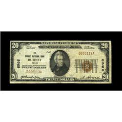 Burnet, TX - $20 1929 Ty. 1 The Burnet NB Ch. # 6966Thi Burnet, TX