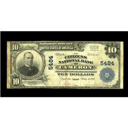 Cameron, TX - $10 1902 Plain Back Fr. 633 The Citizens Cameron, TX
