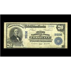 Corsicana, TX - $20 1902 Plain Back The First NB Corsicana, TX