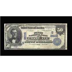 Corsicana, TX - $50 1902 Date Back The First NB Corsicana, TX