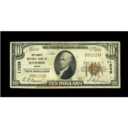 Dawson, TX - $10 1929 Ty. 1 The Liberty NB Ch. # 11239O Dawson, TX