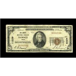 Dawson, TX - $20 1929 Ty. 1 The Liberty NB Ch. # 11239A Dawson, TX