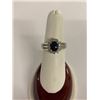 Image 1 : LADIES WHITE DIAMOND AND BLUE STONE RING