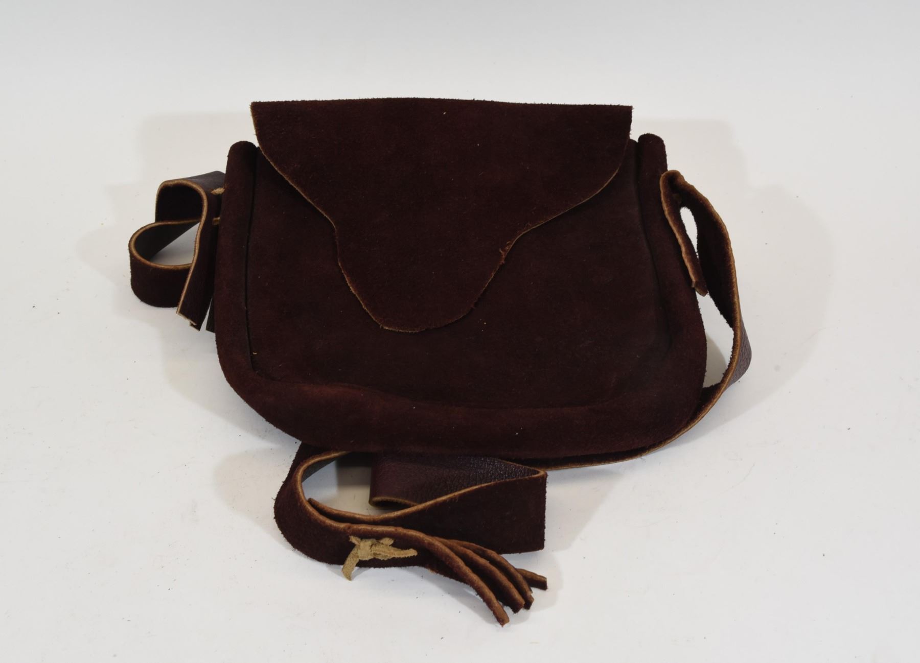 New Handmade Leather Black Powder Pouch