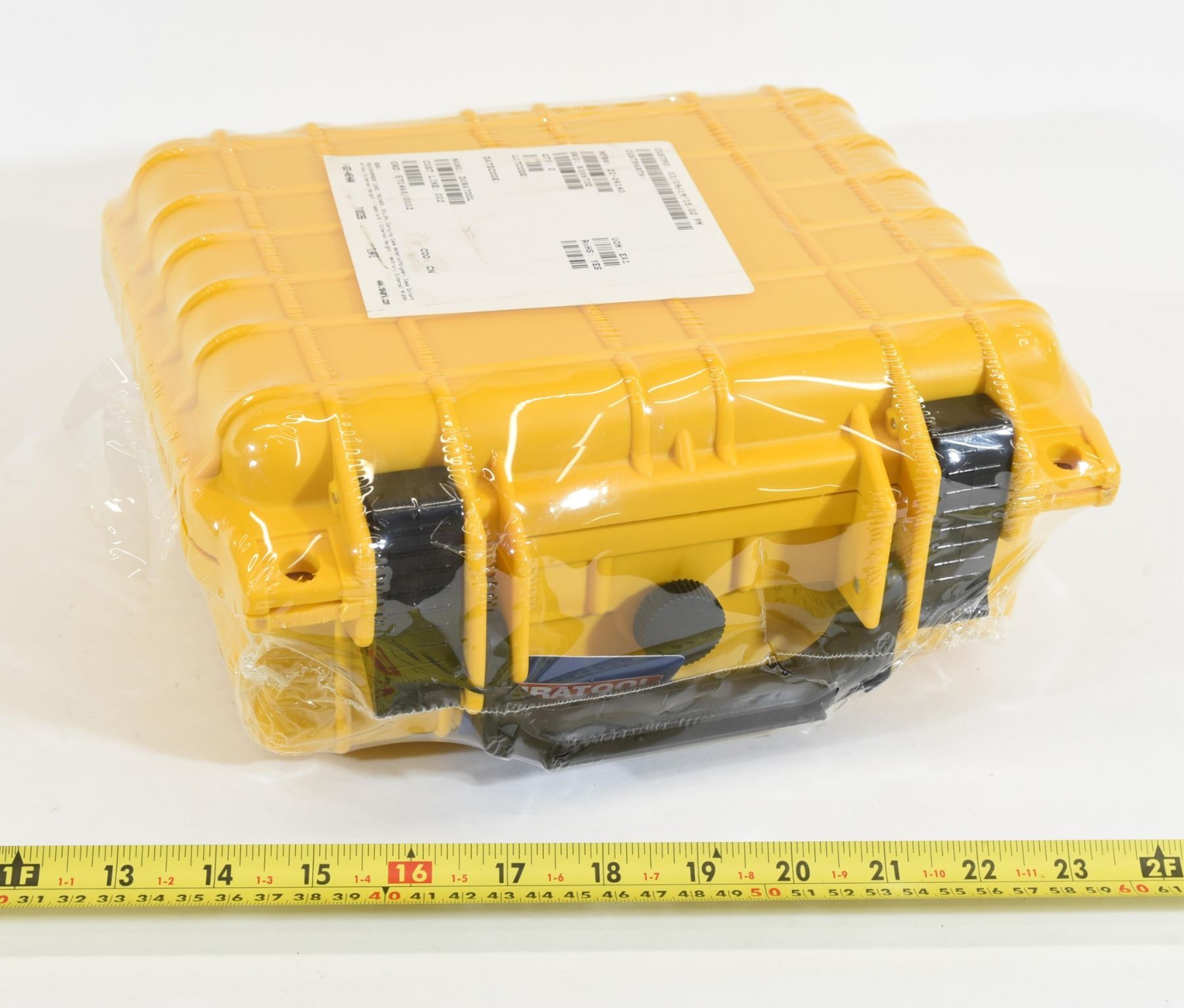 Yellow Weatherproof Box New in Wrapper - Landsborough Auctions