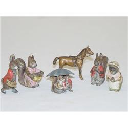 LOT (6) COLD PAINTED AUSTRIAN BRONZE MI