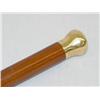 Image 1 : 35" WOODEN WALKING STICK (CANE) W/ 14K 