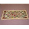 Image 1 : FLORAL HOOKED RUG W/ FLORAL & LOG CABIN