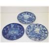 Image 1 : LOT (3) DARK BLUE STAFFORDSHIRE TABLE I