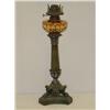Image 1 : 17" VICTORIAN FLUID LAMP-AMBER CUT TO C