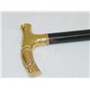 Image 1 : 36" GOLD HANDLED WALKING CANE-LEWIS A. 