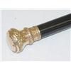 Image 1 : 35" GOLD HANDLED WALKING CANE W/ BRIGHT