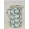 Image 1 : 9" BLUE & WHITE SPONGEWARE STONEWARE PI