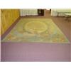 Image 1 : LARGE ROOM SIZED TURQUOISE FLORAL HOOKE