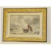 Image 1 : NAUTICAL PRINT OF FISHERMAN ON BEACH IN