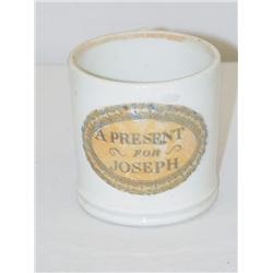 3 5/8" STAFFORDSHIRE CHILDS MUG W/ LUST