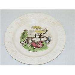7 1/4" STAFFORDSHIRE CHILDS ABC PLATE-"