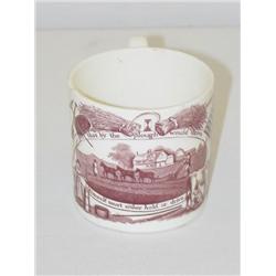 2 1/2" STAFFORDSHIRE CHILDS MUG W/ MULB