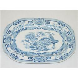 10" BLUE & WHITE MASONS IRONSTONE PLATT