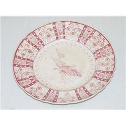 5 3/4" STAFFORDSHIRE RED TRANSFERWARE T