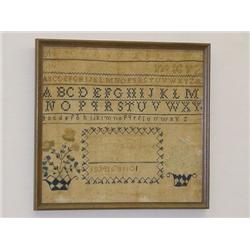 19TH CENT. NH NEEDLEWORK SAMPLER-MARY A