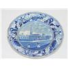 Image 1 : 6 3/8" BLUE STAFFORDSHIRE AMERICAN HIST