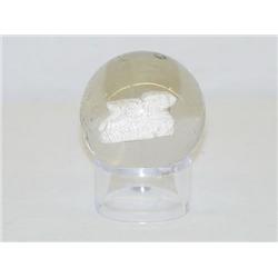 2" SULFIDE MARBLE W/ RABBIT - SCRATCHES